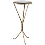 Recycled Glass Top Drink Table, Gold