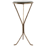 Recycled Glass Top Drink Table, Gold