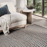 Monterey Jute Rug, Blue/Natural