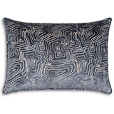 Nala Geometric Lumbar Pillow, Charcoal-Accessories-High Fashion Home