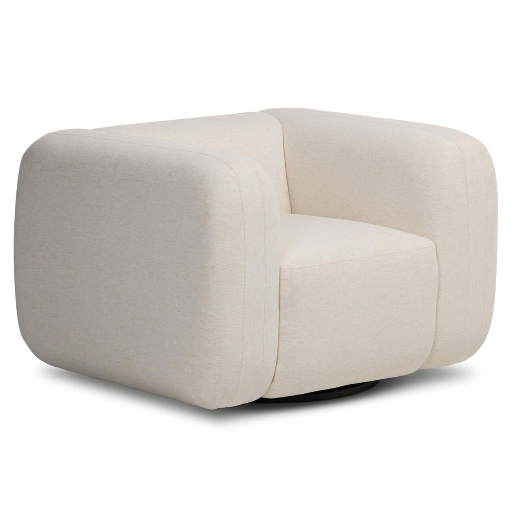 Nara Swivel Chair, Nomad Snow by Four Hands-Furniture - Chairs-High Fashion Home