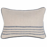 Newport Lumbar Pillow, Natural/Navy