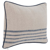 Newport Lumbar Pillow, Natural/Navy