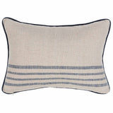Newport Lumbar Pillow, Natural/Navy
