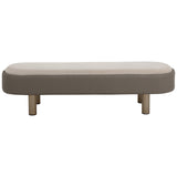Odella Bench, Meg Taupe/Porcini Taupe-Furniture - Benches-High Fashion Home