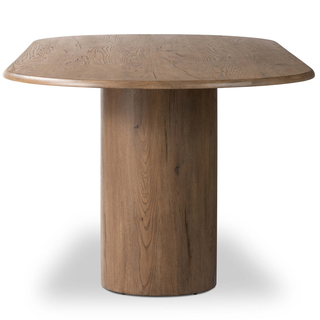 Olexey Oval Dining Table, Rubbed Light Oak – High Fashion Home