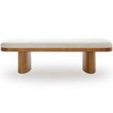 Ollie Bench, White-Furniture - Benches-High Fashion Home