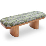 Ollie Leopard Bench, Olive Green-Furniture - Benches-High Fashion Home