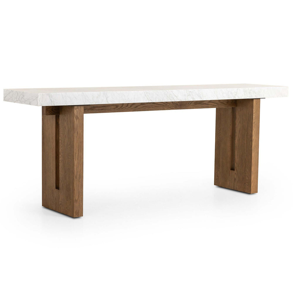 Olympia Console Table, White Marble-High Fashion Home