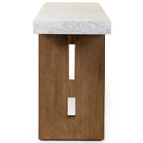 Olympia Console Table, White Marble-High Fashion Home