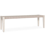 Orlando Bench, Milk White/Taupe-Furniture - Benches-High Fashion Home