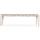 Orlando Bench, Milk White/Taupe-Furniture - Benches-High Fashion Home
