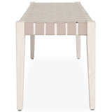 Orlando Bench, Milk White/Taupe-Furniture - Benches-High Fashion Home