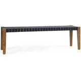 Orlando Bench, True Natural/Charcoal-Furniture - Benches-High Fashion Home