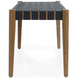 Orlando Bench, True Natural/Charcoal-Furniture - Benches-High Fashion Home
