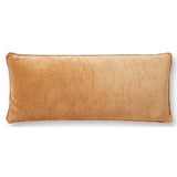 Velvet Lumbar Pillow, Spice/Natural