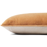 Velvet Lumbar Pillow, Spice/Natural