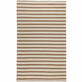 Palma Stripe Rug, Coconut Brown/Ivory-Rugs1-High Fashion Home