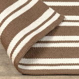 Palma Stripe Rug, Coconut Brown/Ivory-Rugs1-High Fashion Home