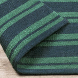 Palma Stripe Rug, Deep Blue/Green-Rugs1-High Fashion Home
