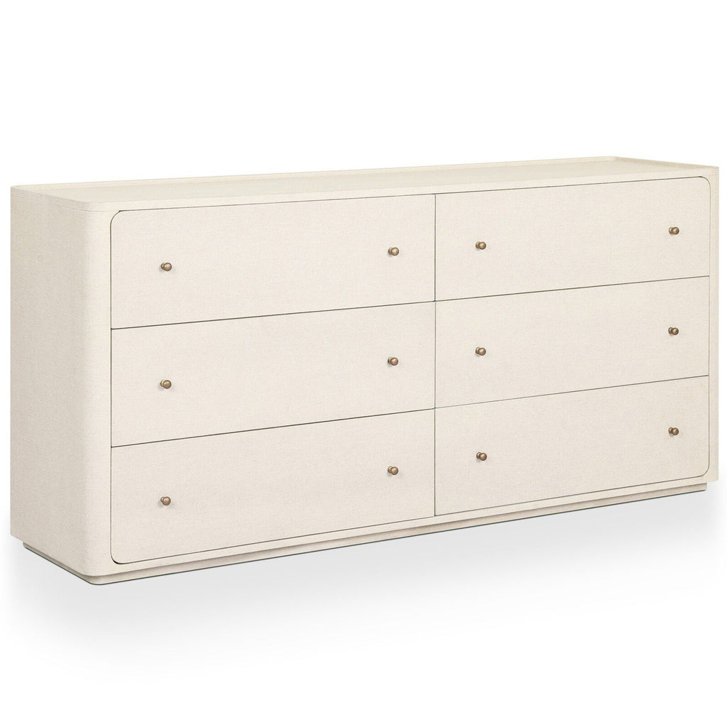 Paula 6 Drawer Dresser, Beige Painted Linen by Amber Lewis x Four Hand – High Fashion Home
