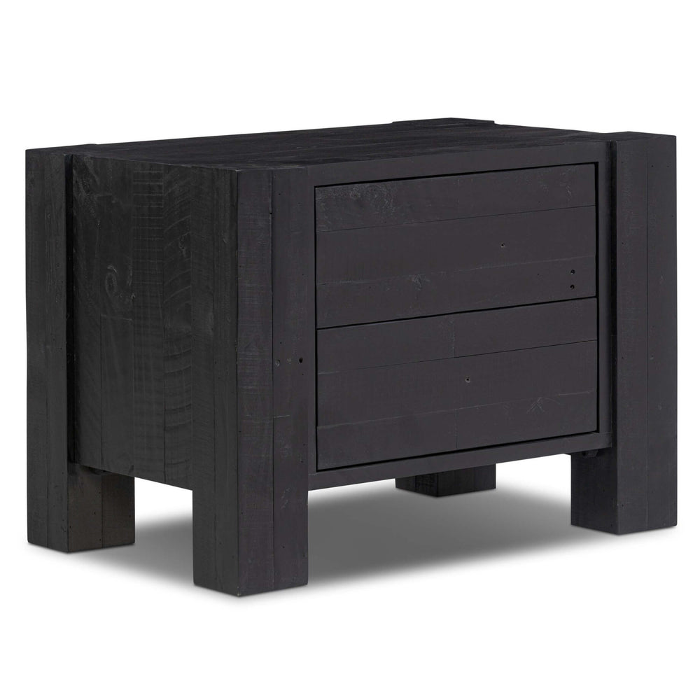 Perot Nightstand, Aged Black by Four Hands-Furniture - Bedroom-High Fashion Home