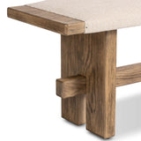 Poe Bench, Hampton Cream by Four Hands-Furniture - Chair-High Fashion Home