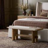 Poe Bench, Hampton Cream by Four Hands-Furniture - Chair-High Fashion Home