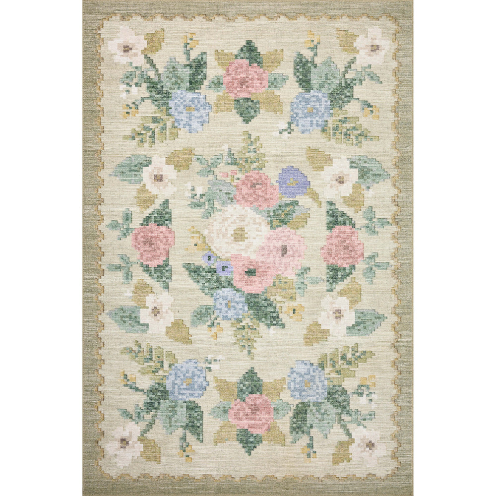 Rifle Paper Co. x Loloi Rug Rosa RSA-02, Antique Rose Cream-High Fashion Home