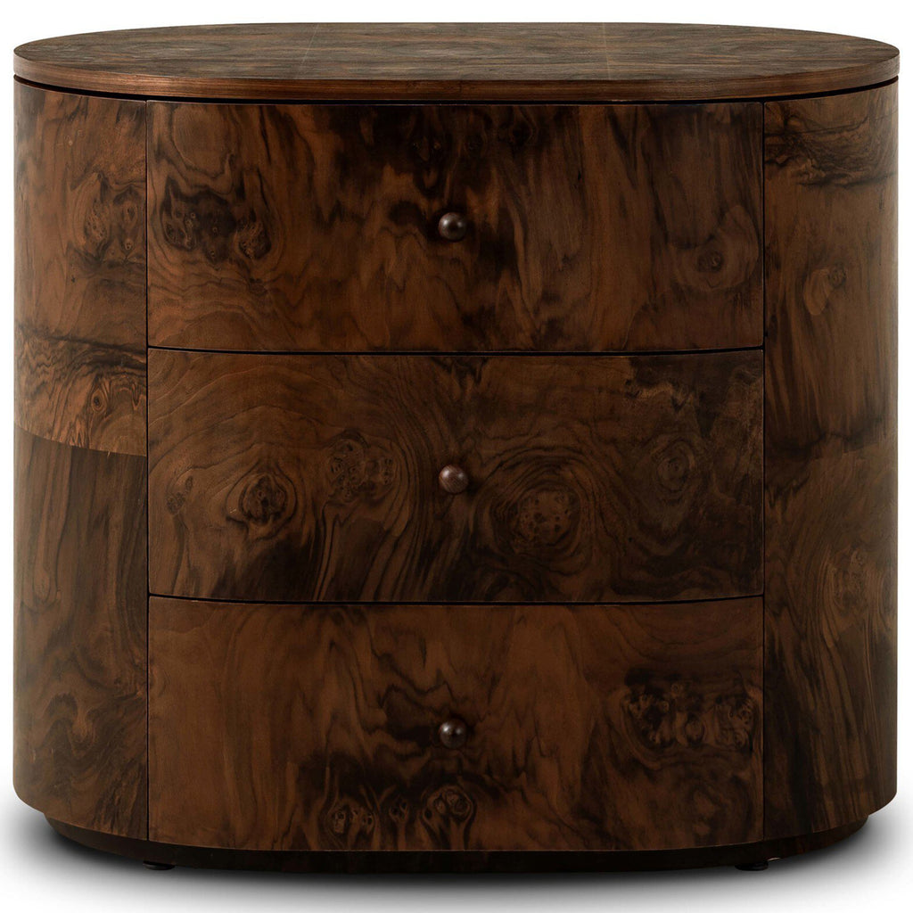 Raisa Nightstand Walnut Burl by Amber Lewis × Four Hands | High