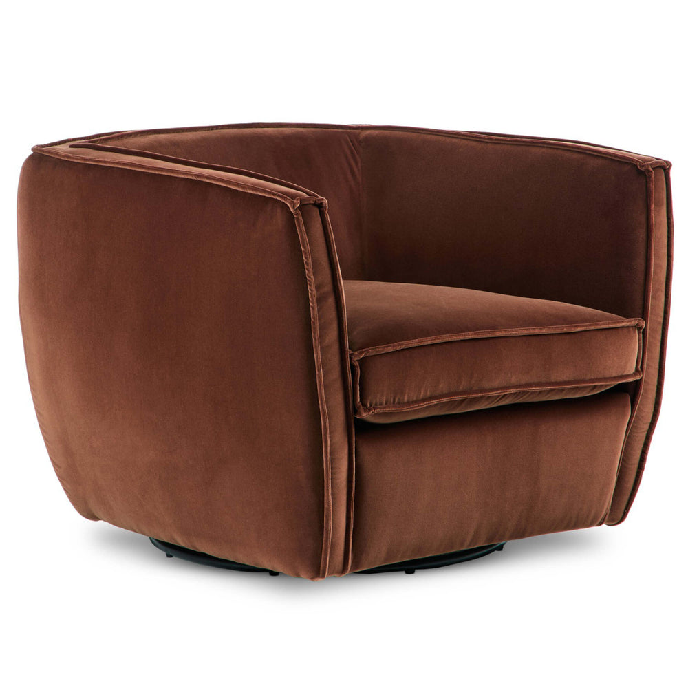 Rashi Swivel Chair, Surrey Auburn by Four Hands-Furniture - Chairs-High Fashion Home