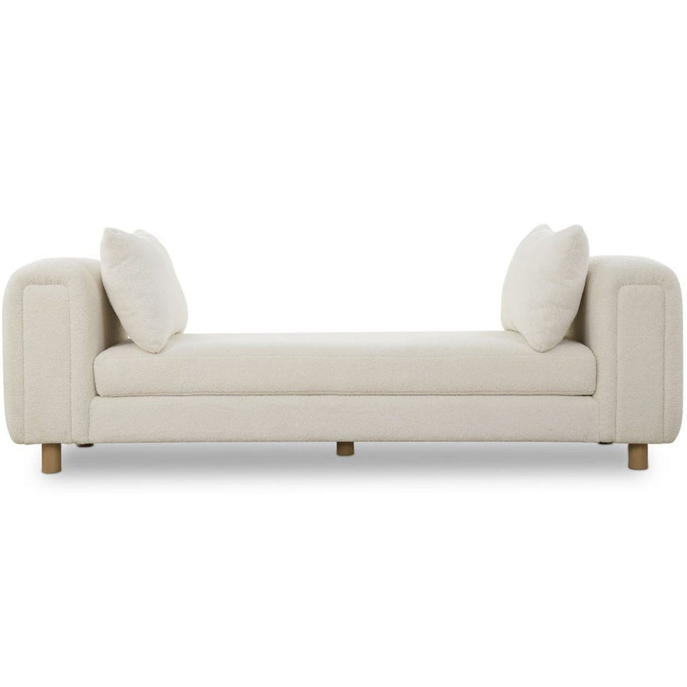 Repose Oversized Bench, Ivory-Furniture - Chairs-High Fashion Home