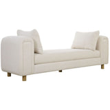Repose Oversized Bench, Ivory-Furniture - Chairs-High Fashion Home