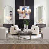 Repose Oversized Bench, Ivory-Furniture - Chairs-High Fashion Home