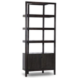 Reza Bookcase, Black-Furniture - Storage-High Fashion Home