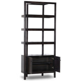 Reza Bookcase, Black-Furniture - Storage-High Fashion Home