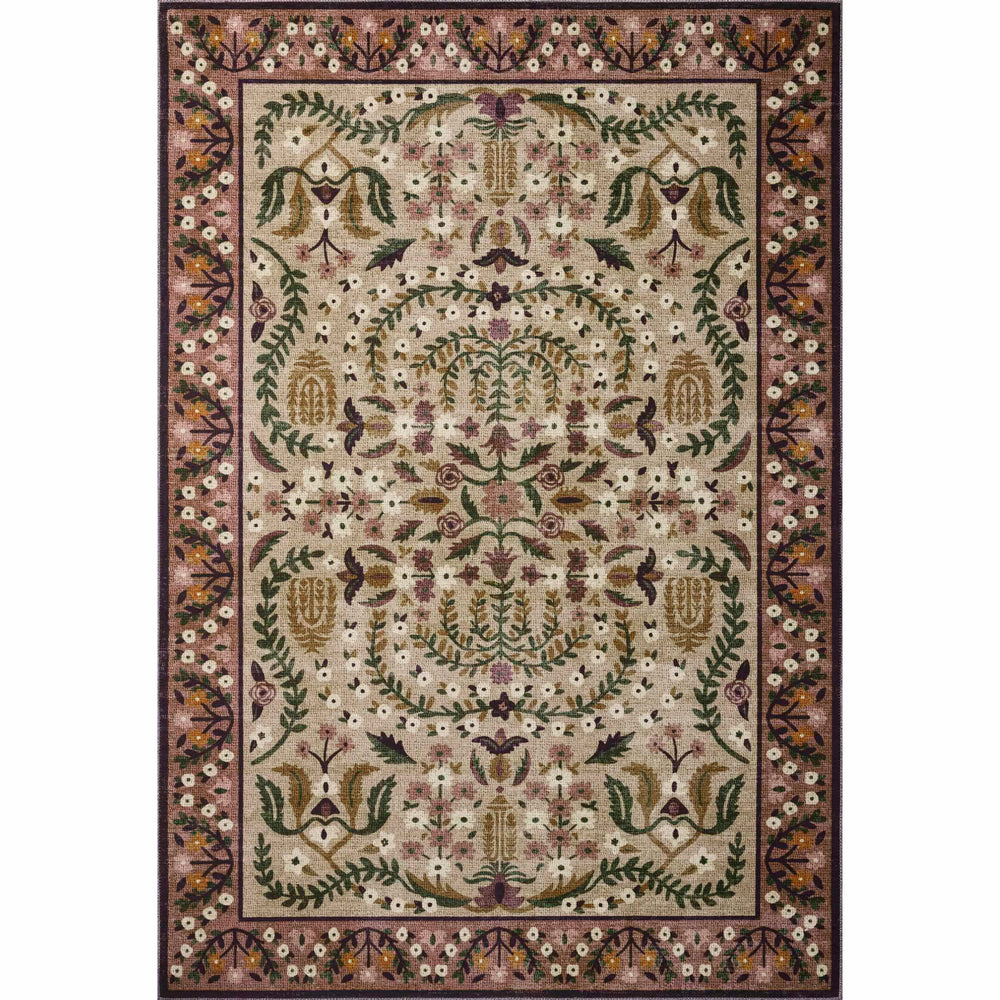 Rifle Paper Co. x Loloi Rug Canopy CNP-03, Aubergine-Rugs1-High Fashion Home