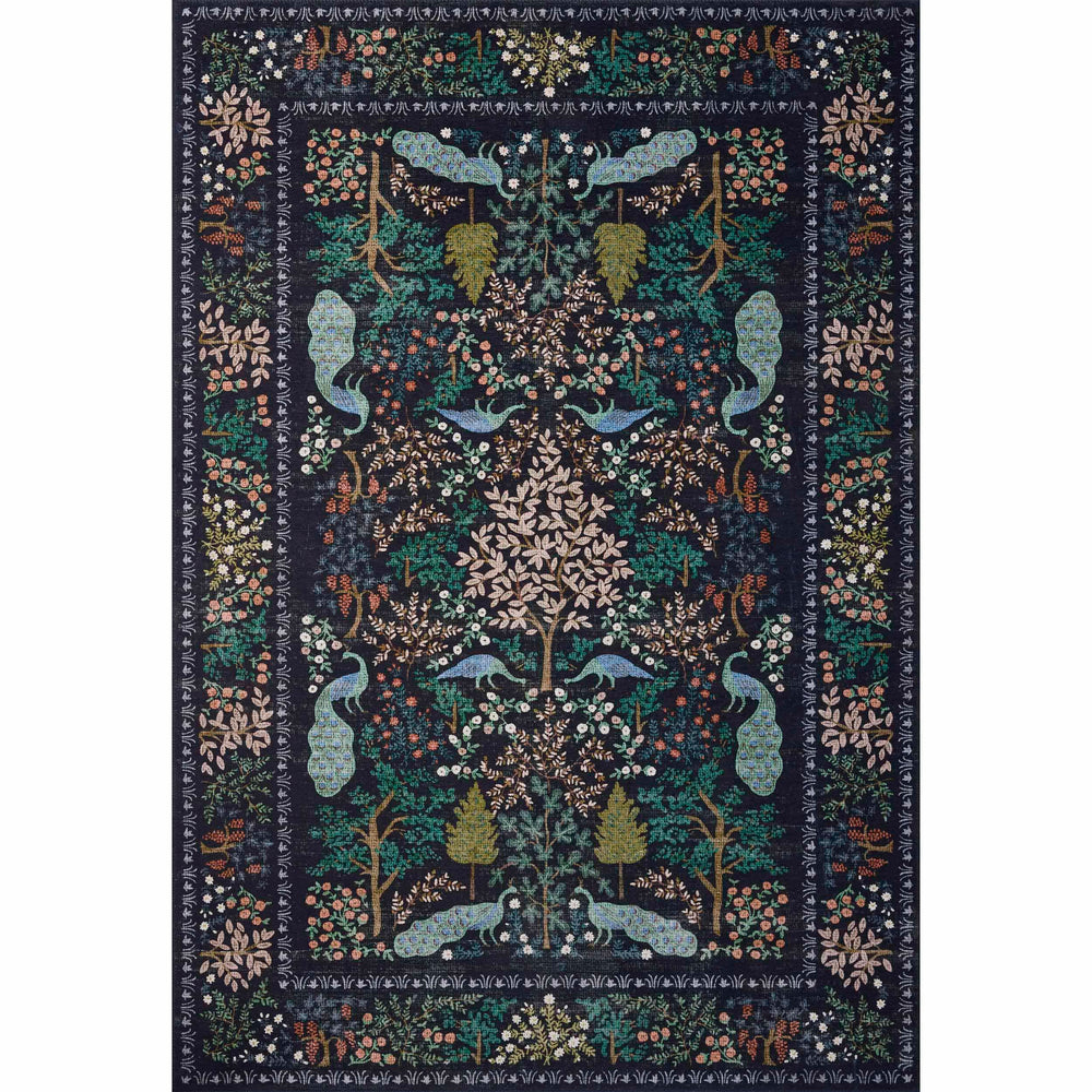 Rifle Paper Co. x Loloi Rug Canopy CNP-04, Black-Rugs1-High Fashion Home
