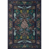 Rifle Paper Co. x Loloi Rug Canopy CNP-04, Black-Rugs1-High Fashion Home