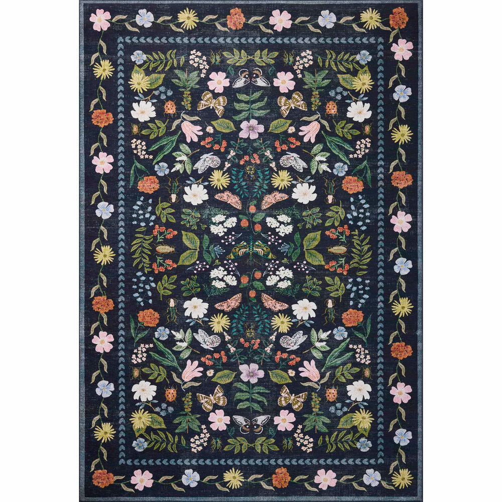 Rifle Paper Co. x Loloi Rug Canopy CNP-05, Charcoal-Rugs1-High Fashion Home