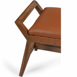 Robertson Leather Bench, Porto Natural-Furniture - Benches-High Fashion Home