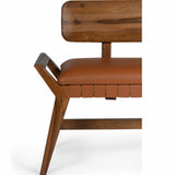 Robertson Leather Bench, Porto Natural-Furniture - Benches-High Fashion Home