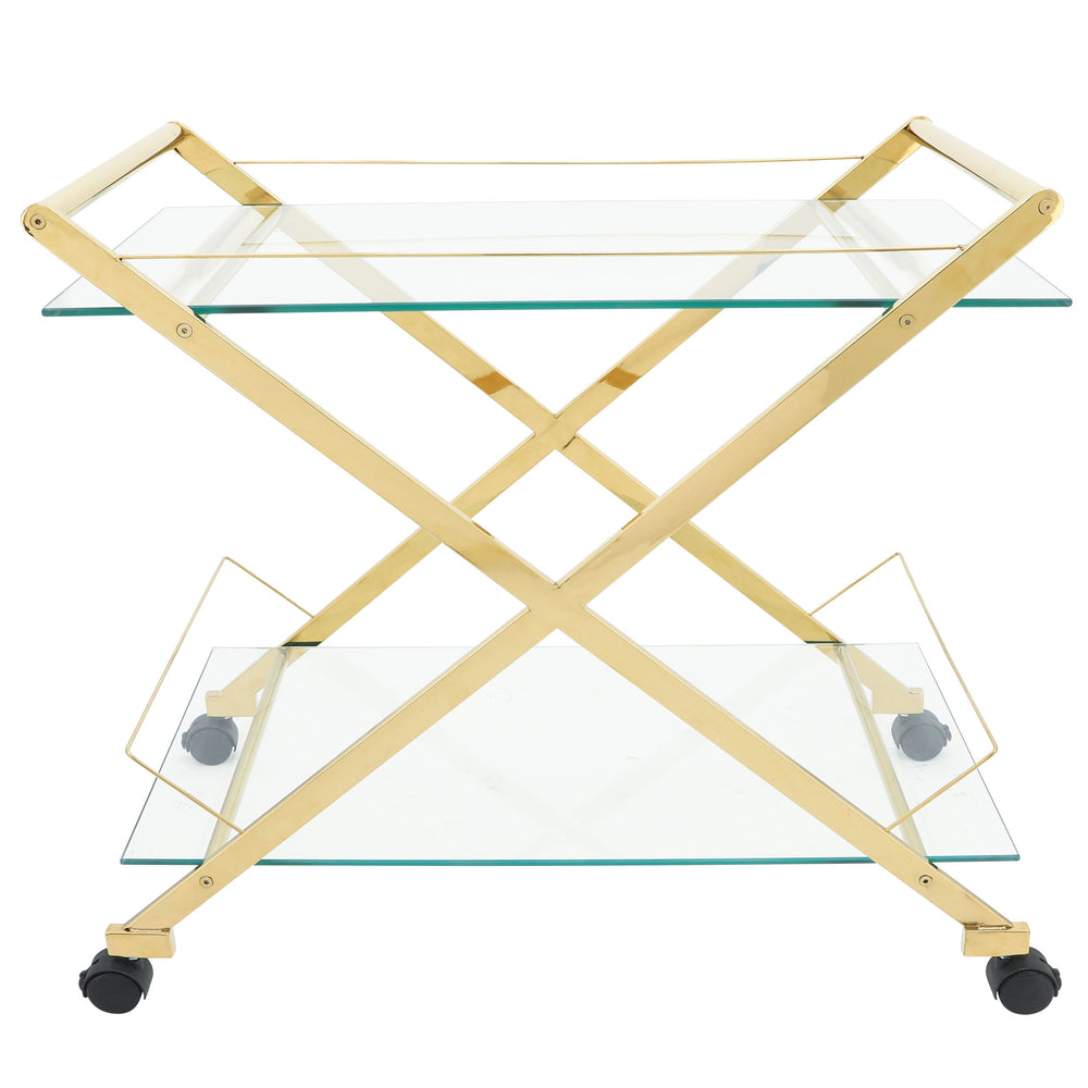 Rolling Bar Cart, Gold