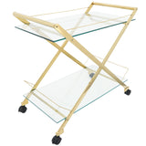 Rolling Bar Cart, Gold