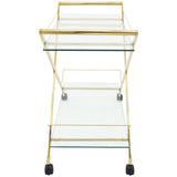 Rolling Bar Cart, Gold