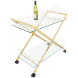 Rolling Bar Cart, Gold