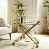 Rolling Bar Cart, Gold
