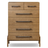 Rosedale 6 Drawer Tall Dresser, Amber Oak by Four Hands-Furniture - Storage-High Fashion Home