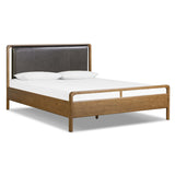 Rosedale Leather Bed, Chaps Ebony by Four Hands-Furniture - Bedroom-High Fashion Home