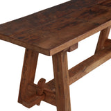 Rustic Wood Bench, Natural